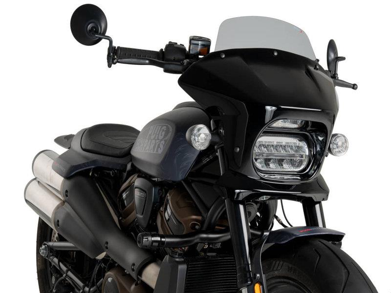 PUIG Fury Touring Semifairing And Screen Light Smoke for Harley Davidson Sportster S RH1250S 21-24 21581H