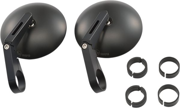 Daytona Bar End Mirror Aluminum Side View ø30mm Clamp Short Design 89813