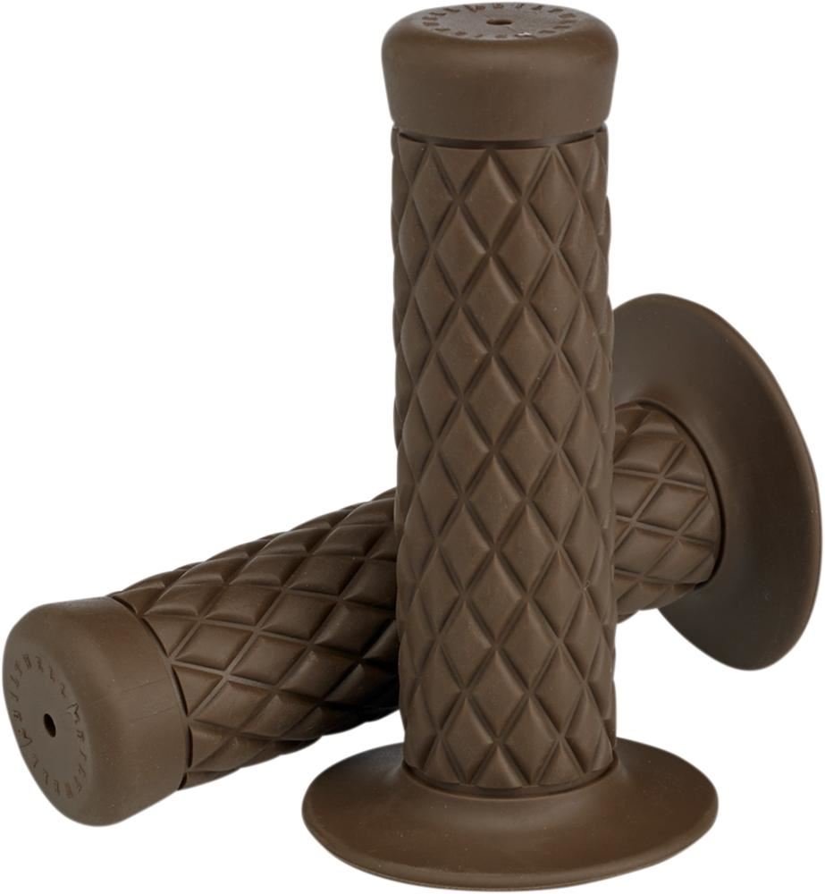 Biltwell Thruster 1″ Grips Kraton Rubber Chocolate To Fit Harley V-Twin