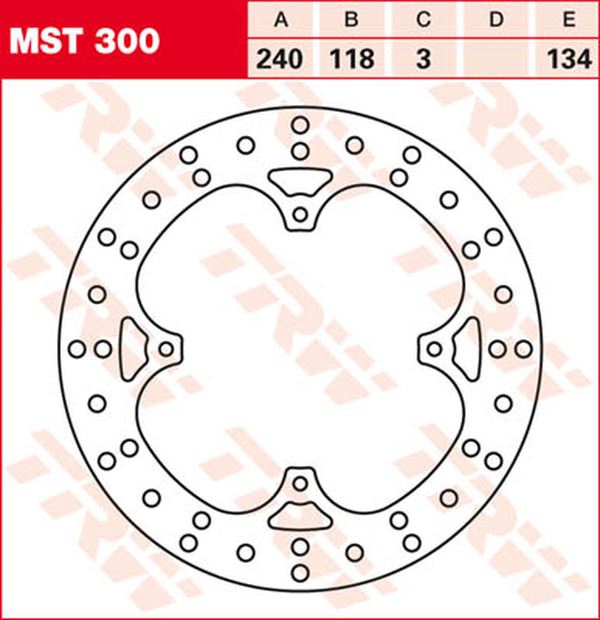 Trw Round Fixed Brake Rotor 220-250mm For Honda CR 125 R 1981-2007 Steel MST300