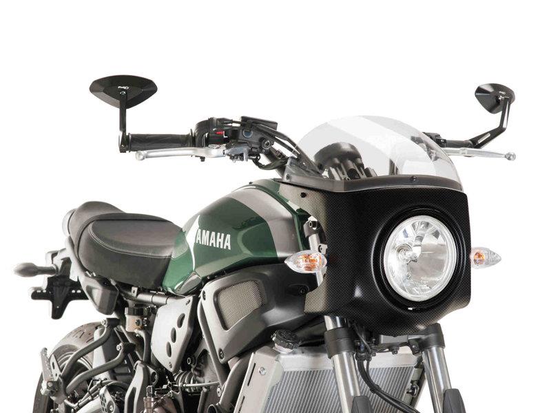 PUIG Retro Carbon Look Semi Fairing And Screen 180mm Clear for Yamaha XSR 700 16-20 9187W