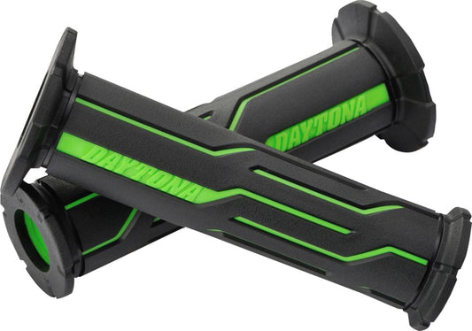 Daytona GRIPPYGRIP GGD-Line Grip Green with Open Ends 7/8 Handlebar Pair 88660