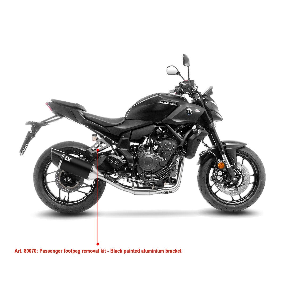 Leovince Footpeg Removal Kit For Yamaha MT-07 2025-2026 Black 80070