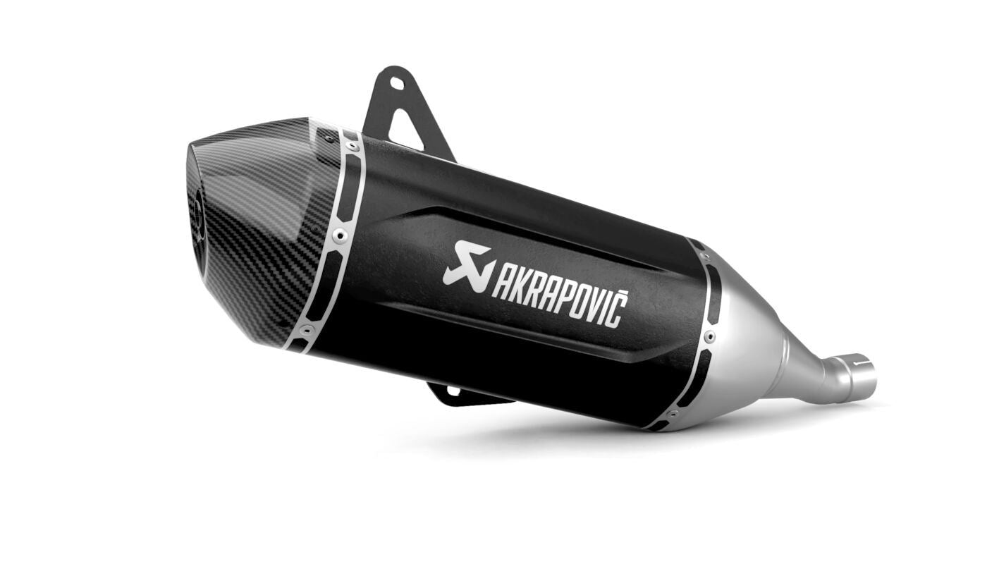 Akrapovic Slip-On Line Muffler Scooter For Vespa 125 IGET 2025 S-VE125SO4-HWSSBL