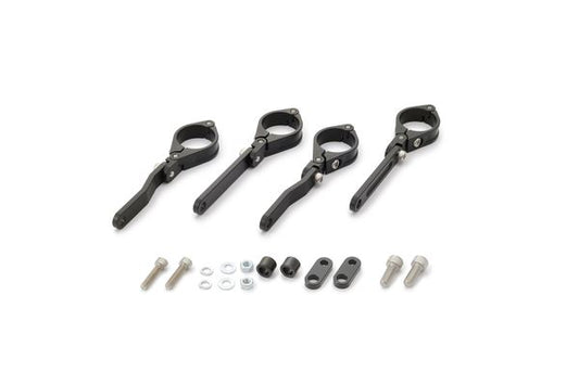 Daytona Headlight Bracket Set CNC Adjustable Black Fork Mount Pair 80725