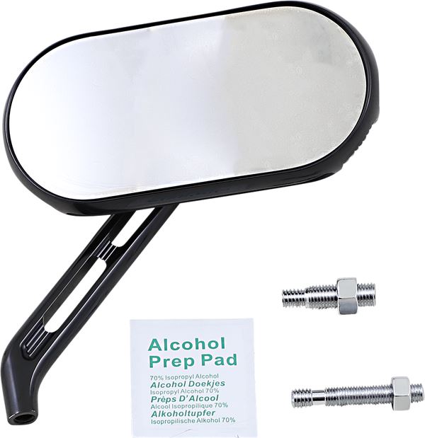 Arlen Ness Sidekick Mirror Black Gloss Aluminum SS Screw-In Right 510-002