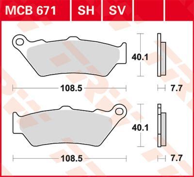 Trw All Round Sintered Metal Brake Pads For BMW K 1600 GT 1993-2024 MCB671