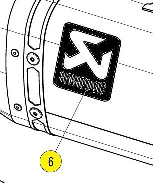 Akrapovic Replacement Exhaust Sticker For Suzuki GSX-S 1000 ABS 15-25 P-VST18AL