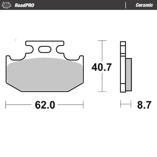 Moto-Master Ceramic Brake Pads For Yamaha MT-125 1989-2024 Ceramic Set 413804