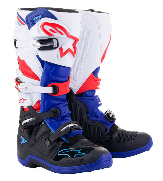 Alpinestars Tech 7 Boots White Red Blue