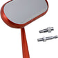 Arlen Ness Oval Mirror Anodized Orange Aluminum Screw-In Right 13-187
