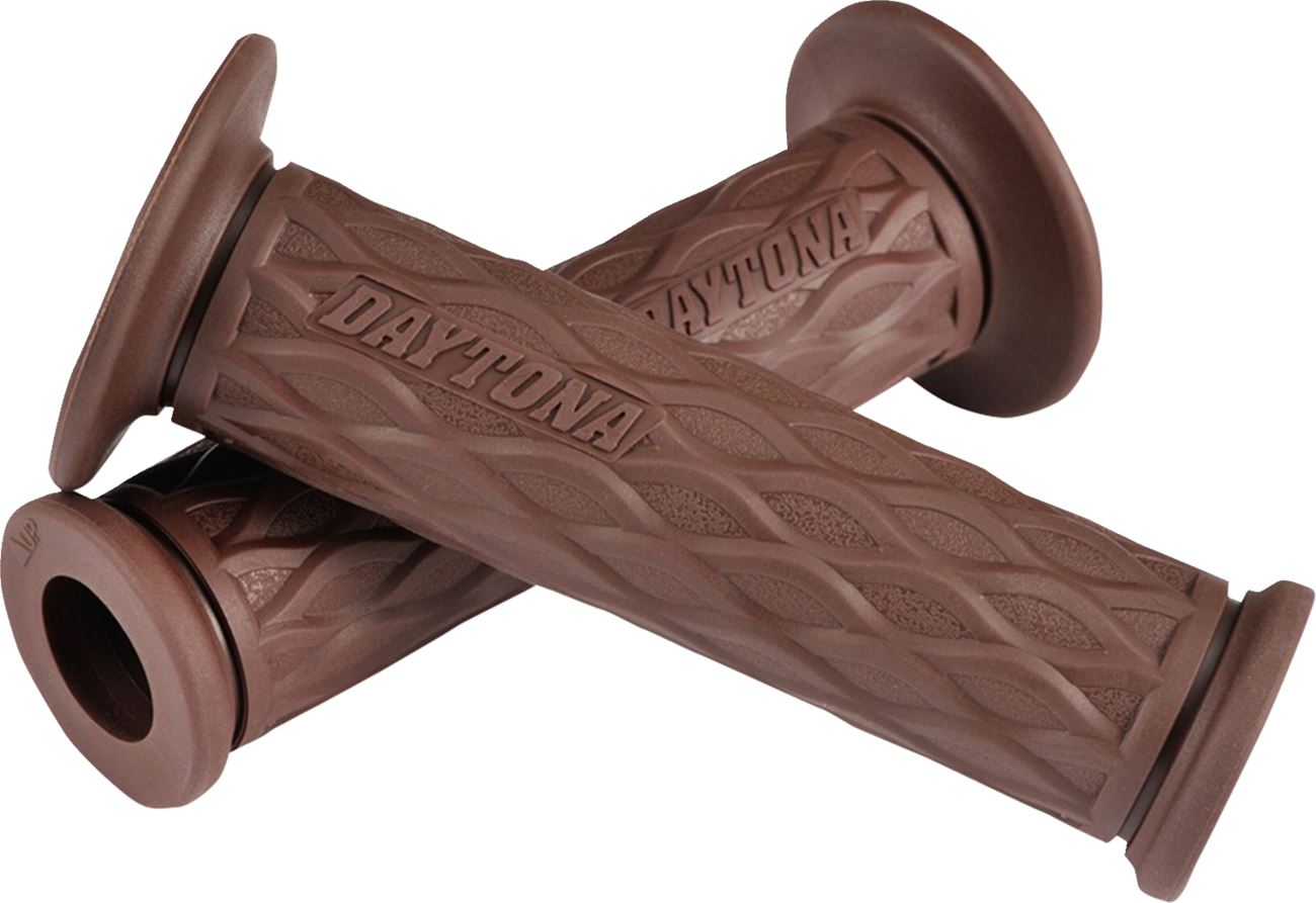 Daytona GRIPPYGRIP GGD-Nami Grip Brown Open End 7/8 Handlebar Pair 88562