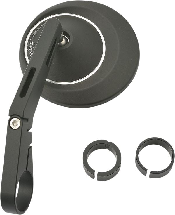 Daytona Bar End Mirror Aluminum D-MIRROR-8 Long Side View 30mm Clamp 89731