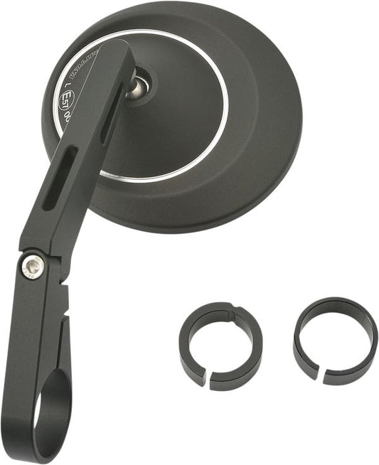 Daytona Bar End Mirror Aluminum D-MIRROR-8 Long Side View 30mm Clamp 89731