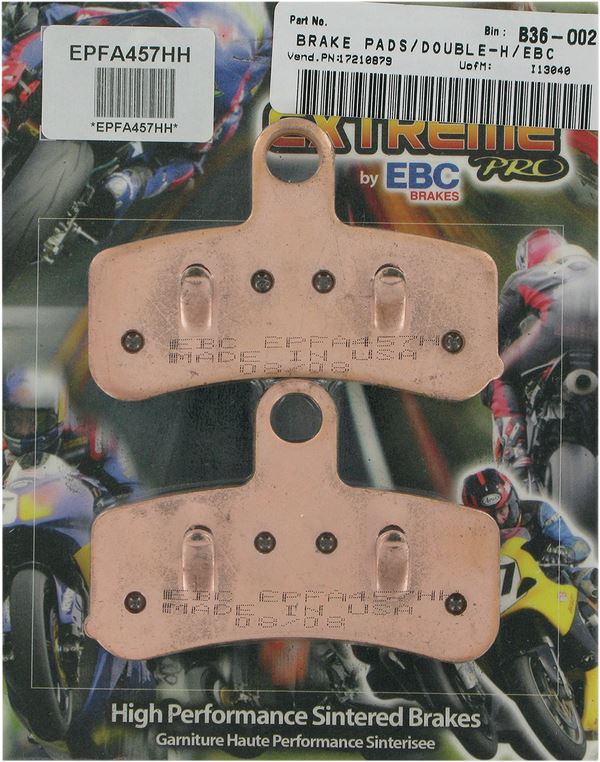 Ebc Sintered "EPFA" Brake Pads For Harley FXBBS 1868 2008-2022 EPFA457HH
