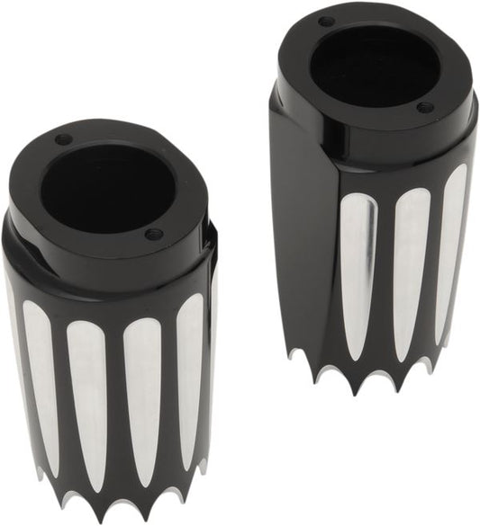 Paul Yaffe Bagger Fork Slider Covers For Harley FLS 1690 83-17 SC-YB-6.25-BLK