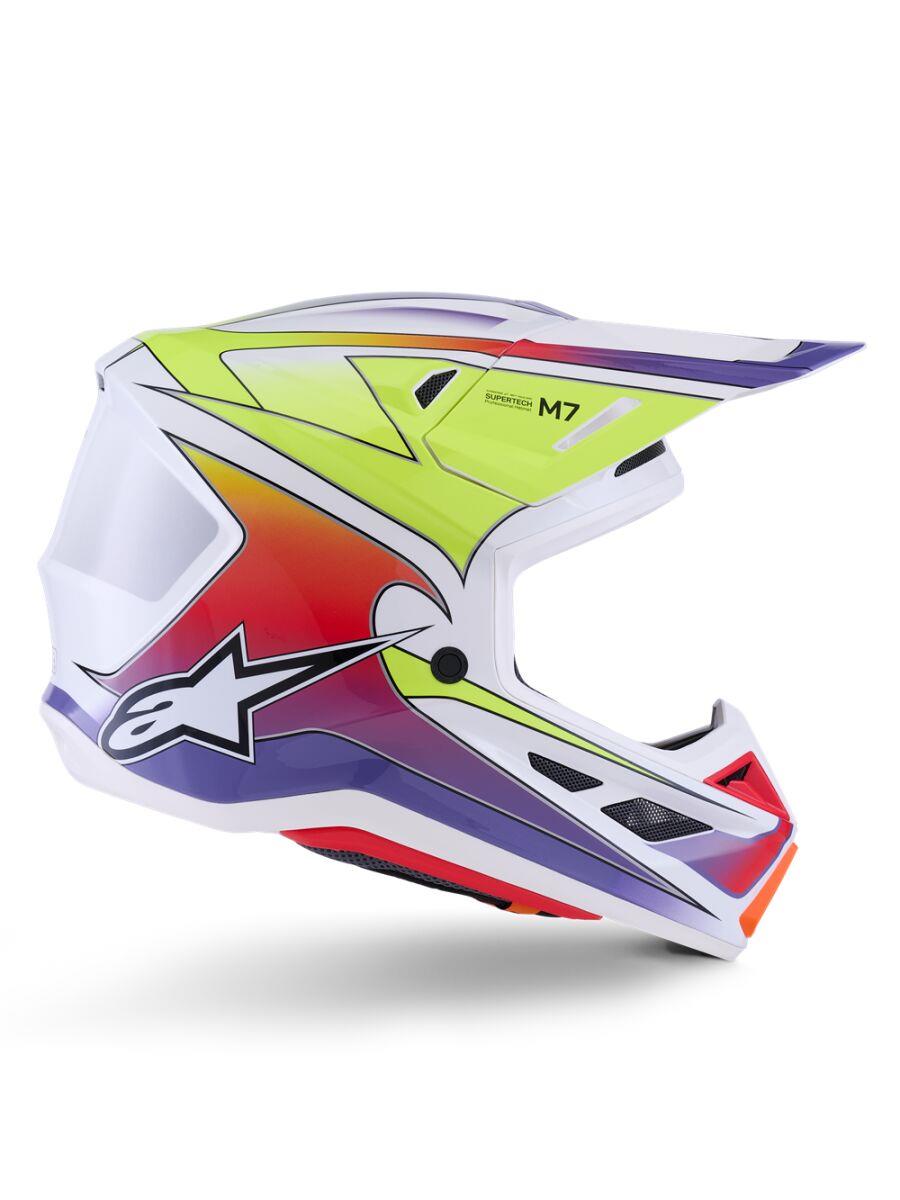ALPINESTARS SM7 Fuse Helmet WHT/YL/PU 2025 Model