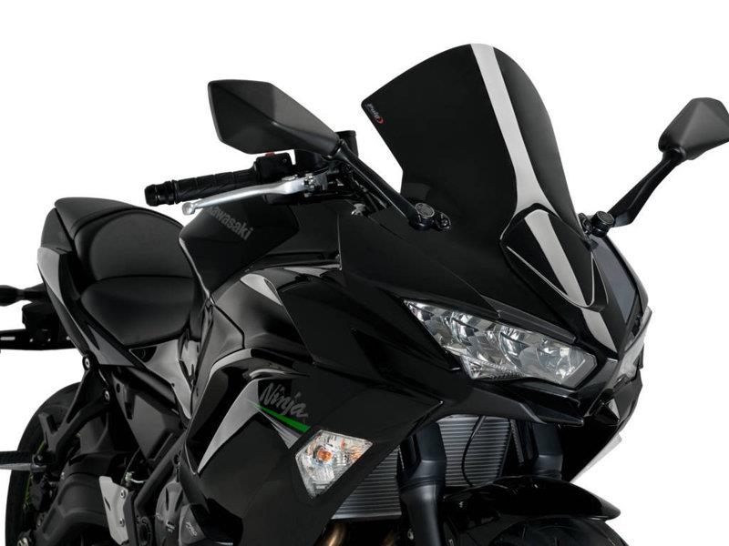 PUIG R-Racer Screen Black for Kawasaki Ninja 650 20-25 3880N