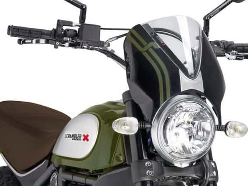 Puig Retrovision Black Semi Fairing And Screen Clear 20712W