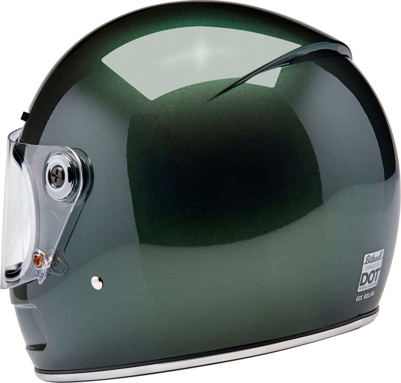 BILTWELL Gringo SV Gloss Green Motorcycle Helmet