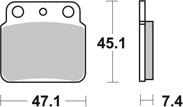 Sbs HF Street Ceramic Organic Brake Pads For Suzuki LT-Z 400 2X4 1987-2018 649HF