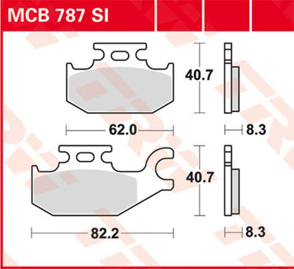 Trw Sindered Off-Road Brake Pads For Suzuki LT-A 400 ASI 2005-2024 MCB787SI