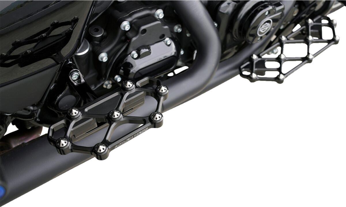 Arlen Ness Diamond Floorboards For Harley FLHRXS 1868 1983-2024 Black Pair 410-058