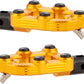 Arlen Ness MX Footpegs Driver Gold Billet Aluminum Rubber Pair 07-935