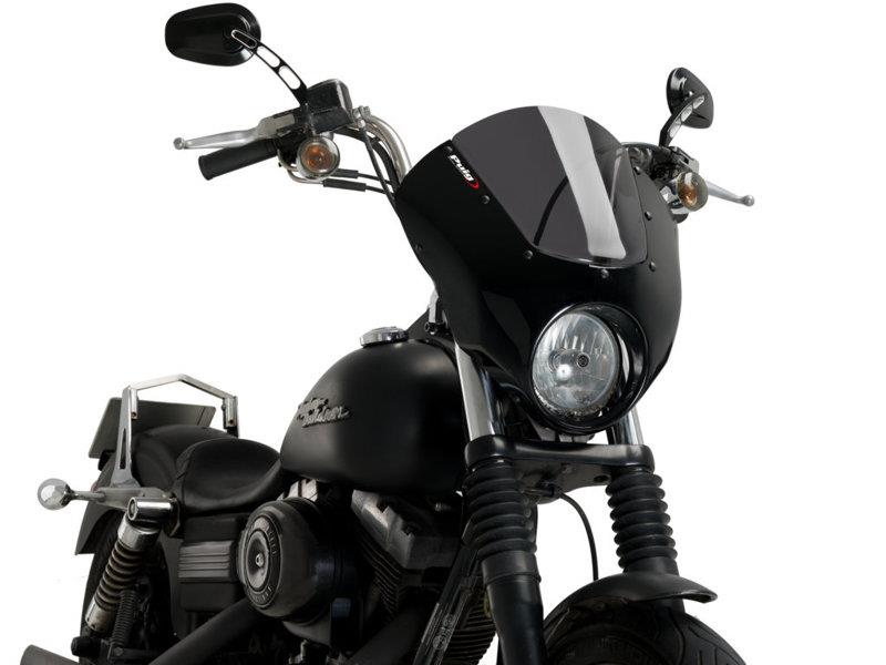PUIG Dark Night Screen Dark Smoke for Harley Davidson Dyna Street Bob FXDB 06-17 21095F