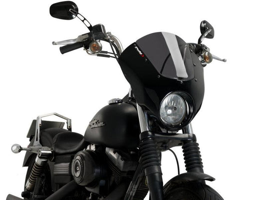 PUIG Dark Night Screen Dark Smoke for Harley Davidson Dyna Street Bob FXDB 06-17 21095F
