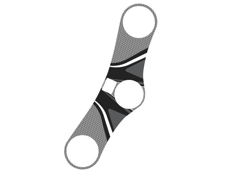 PUIG Radikal Yoke Protector Grey for Honda CBR900 RR Fireblade 00-03 6966U