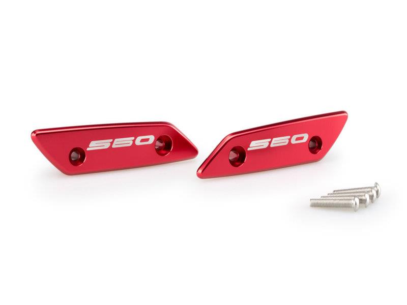 PUIG Mirror Screw Caps Red for Yamaha TMax 560/Tech Max 22-25 21298R