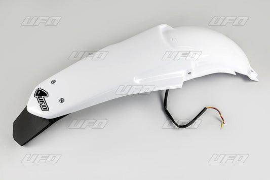 UFO ENDURO REAR FENDER W/ LED-LIGHT YAMAHA YZ125/250 WHITE YA03893-046