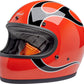 BILTWELL Gringo Flames Helmet ORG FLM 2025 Model