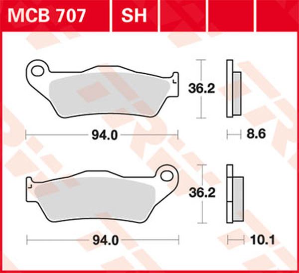 Trw All Round Sintered Metal Brake Pads For BMW S 1000 XR 1993-2026 MCB707