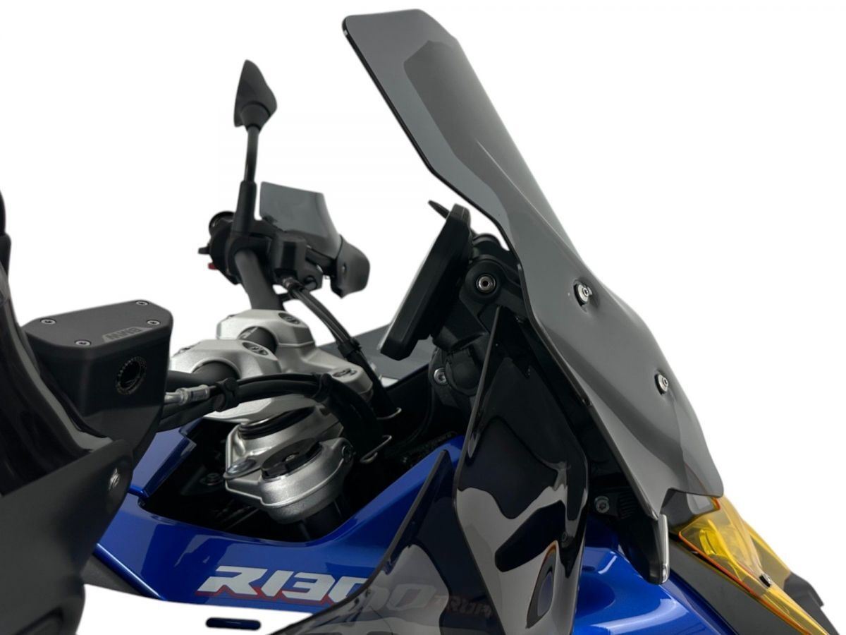 WRS Windscreen Touring Plus With Radar For BMW R1300GS Adventure Dark Smoke Bm109fs