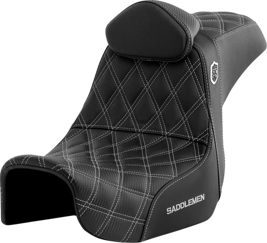 Saddlemen Pro Series SDC Performance Grip Seat B/W For HD FXDL 1690 06-17 SC80604SILRT