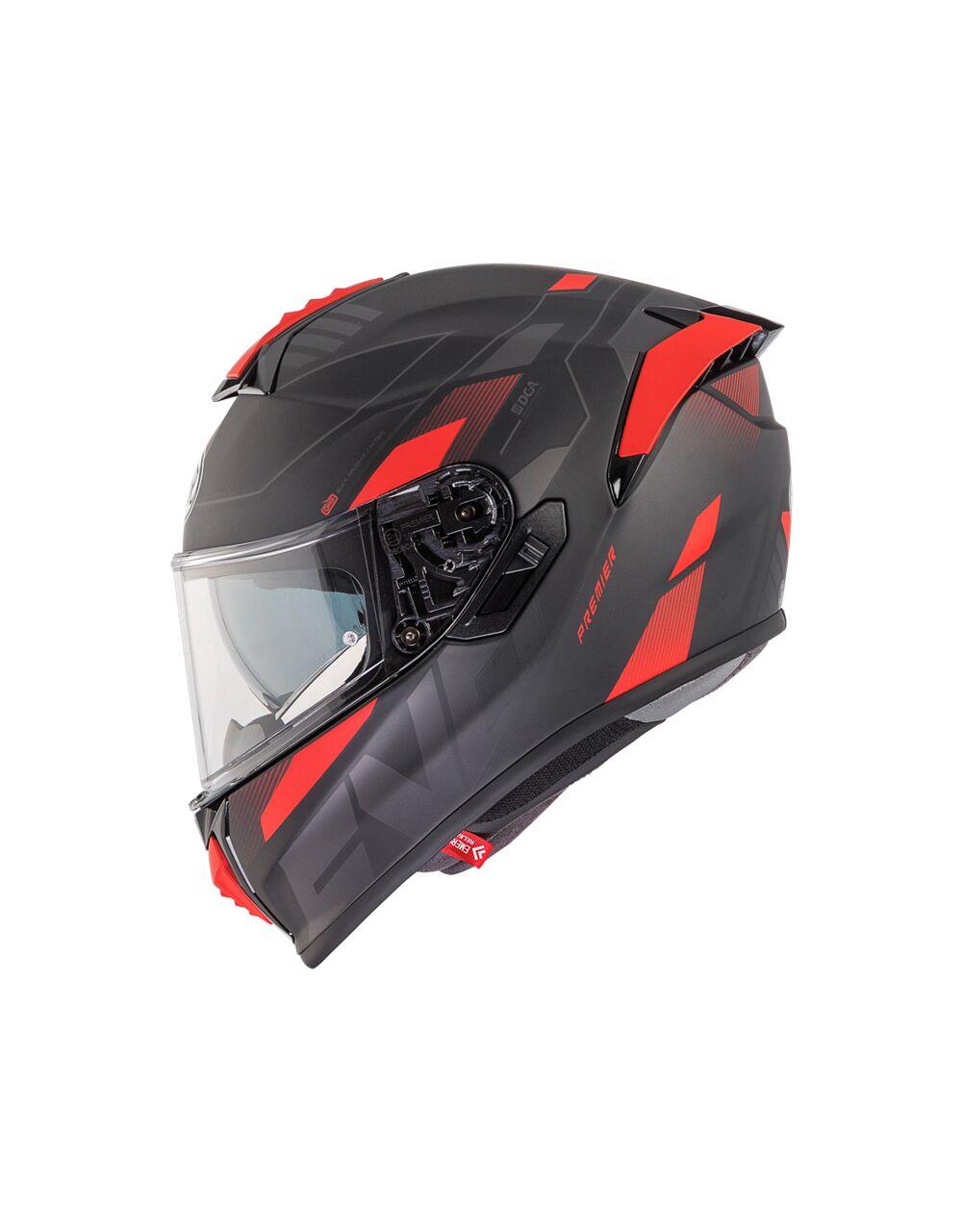 PREMIER HELMETS Evoluzione Red/Black Motorcycle Helmet