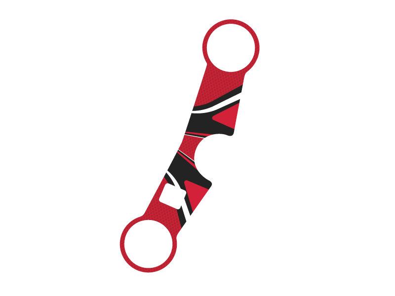 PUIG Radikal Yoke Protector Red for Suzuki SV 1000 S 03-05 6933R