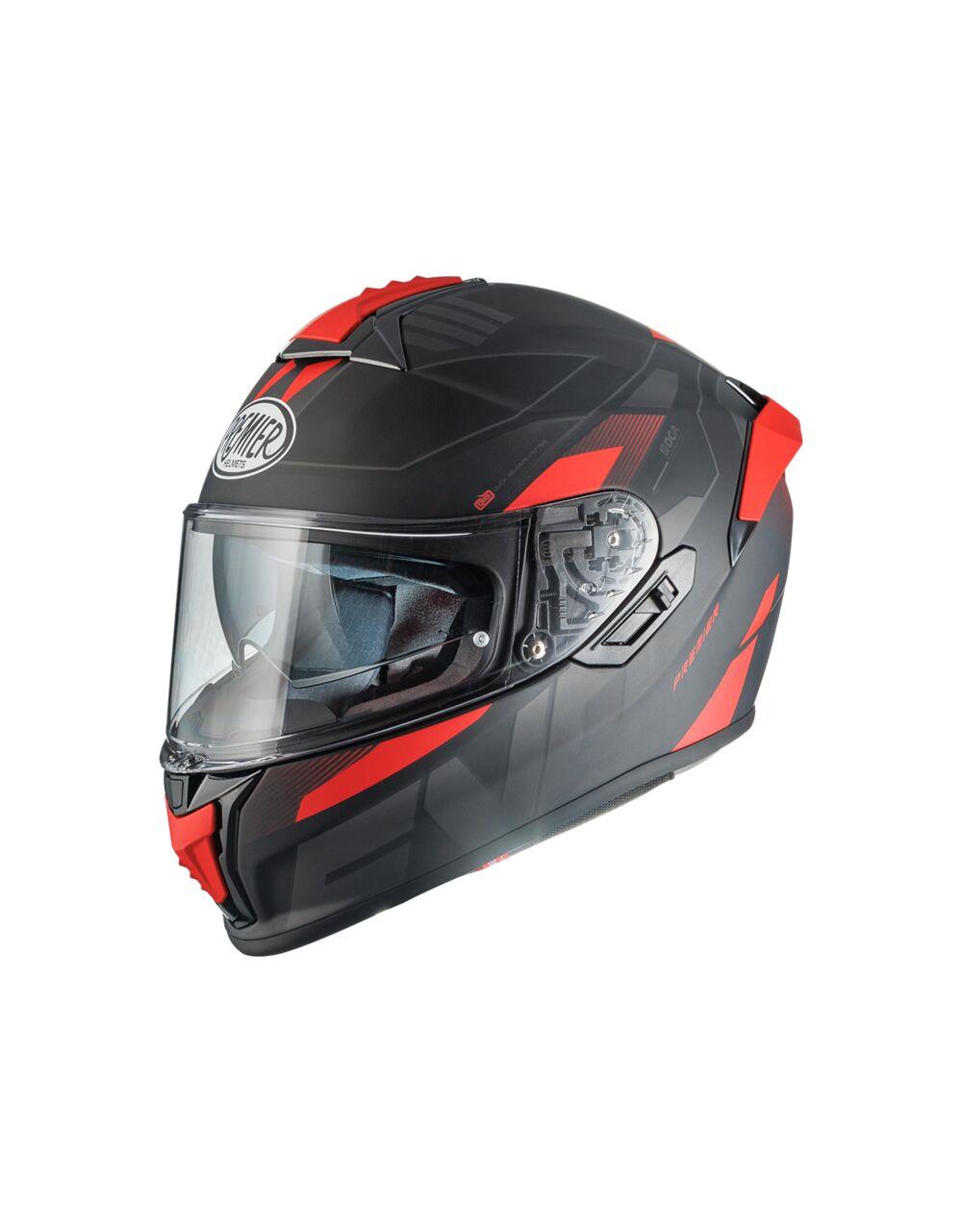 PREMIER HELMETS Evoluzione Red/Black Motorcycle Helmet