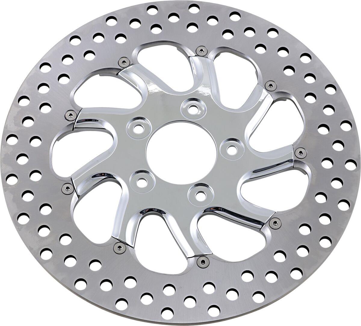 Uom Two-Piece Brake Rotor For Harley FLS 1690 2000-2014 Chrome 0133-1522TORRS-CH