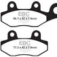 Ebc FA-HH Series Sindered Brake Pads For Yamaha YFM 700 R 1989-2024 FA165HH