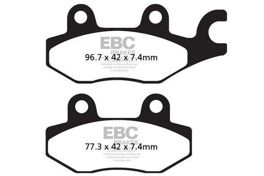 Ebc FA-HH Series Sindered Brake Pads For Yamaha YFM 700 R 1989-2024 FA165HH