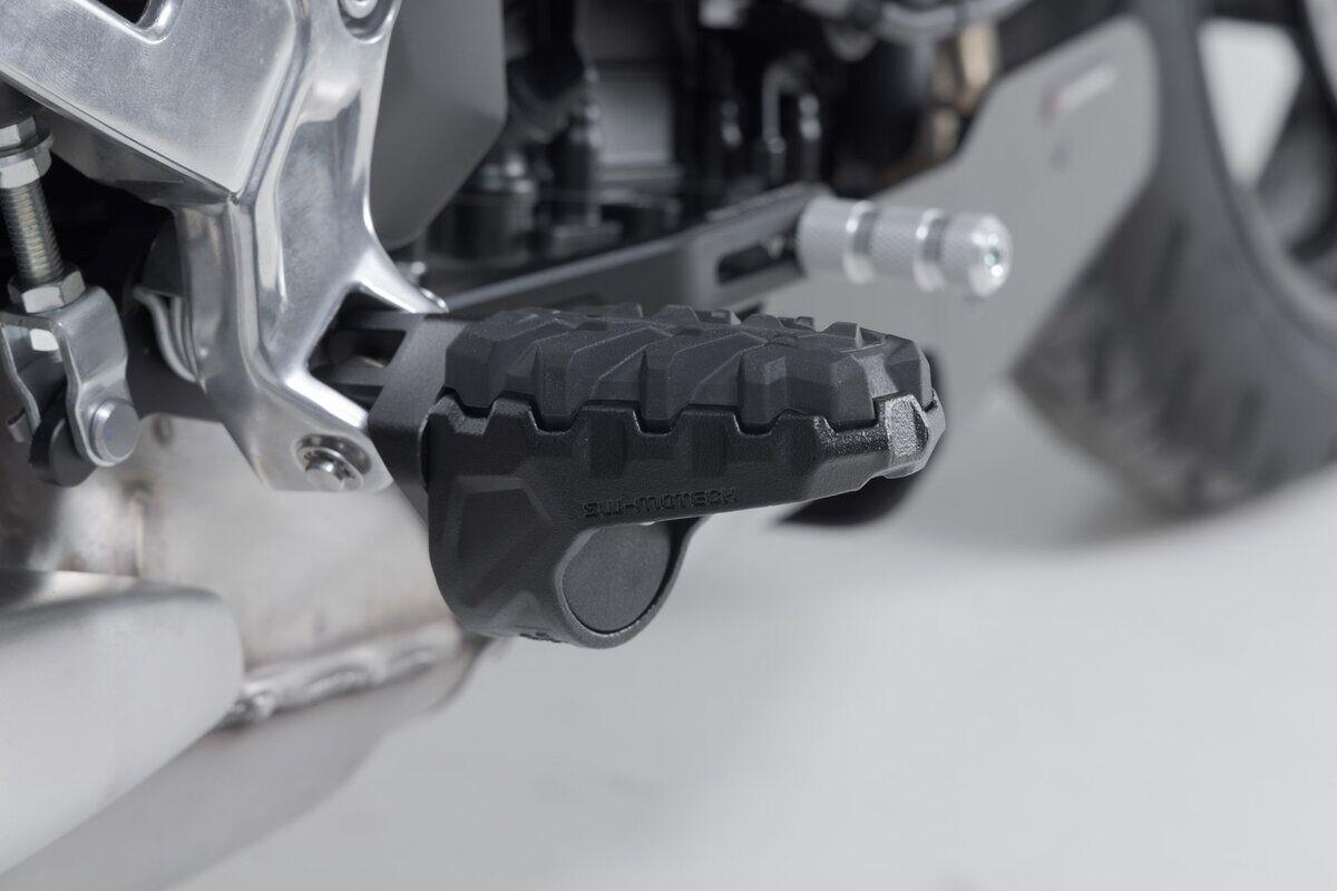SW-Motech EVO Footrest Kit Silver Steel Pair FRS.11.112.10800
