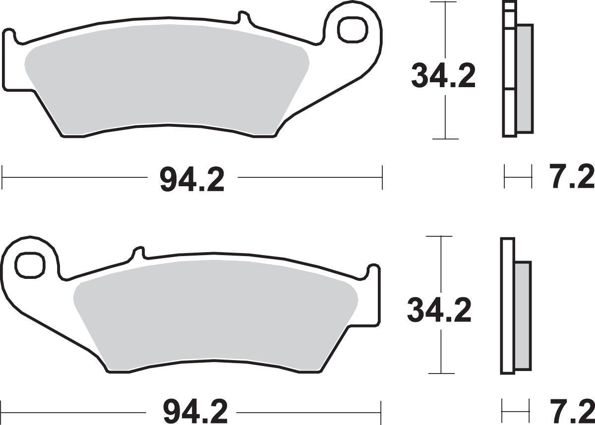 Sbs SI Offroad Sintered Brake Pads For Honda CRF 125 F 1993-2027 Set of 2 694SI