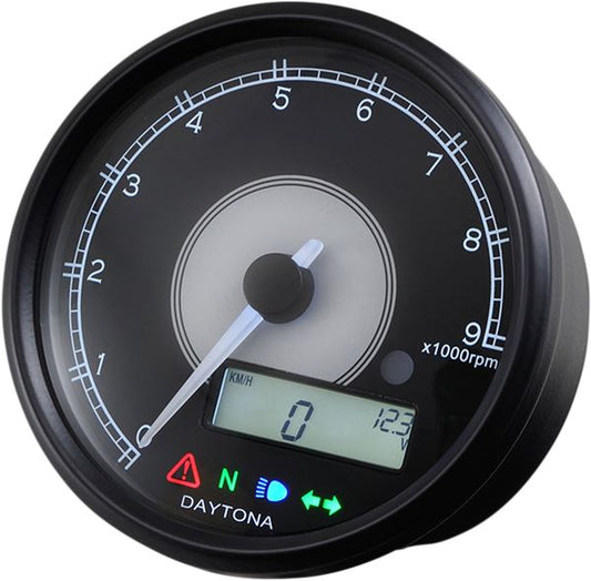 Daytona Digital Speed RPM Black Kit With Adapter Tachometer 87792 15000