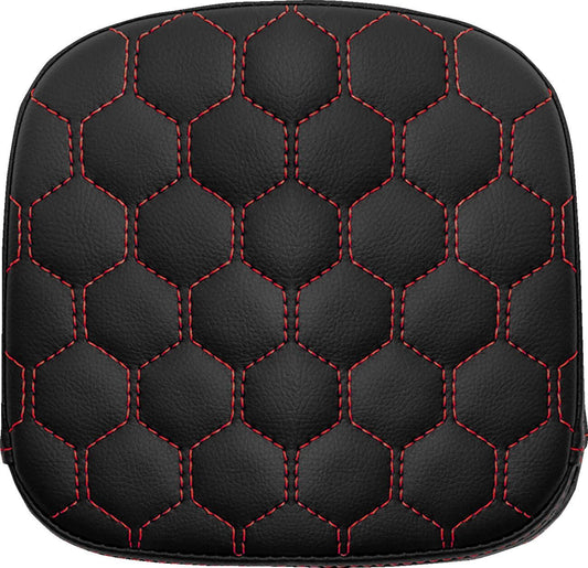 Saddlemen Honeycomb SIssy Bar Pad Black Red Stich 040749RED