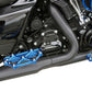 Arlen Ness Diamond Floorboards Blue Anodized Passenger CNC Machined Pair 410-060