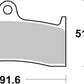 Sbs Carbon Tech Organic Brake Pads For MV Agusta Brutale 910 R 1996-2008 676HF