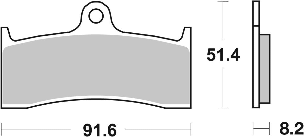Sbs Carbon Tech Organic Brake Pads For MV Agusta Brutale 910 R 1996-2008 676HF